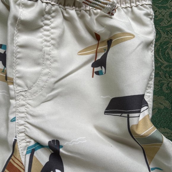 NWt 24m carters 2p ships penguin rash guard swim suit bathing sail boat nautical - Picture 7 of 8